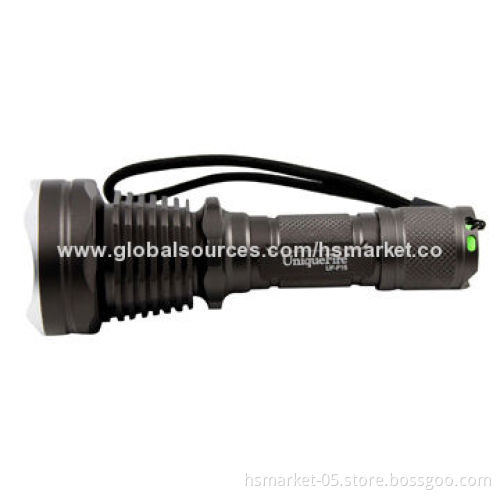 Camping LED Torch with 1x 18650 Rechargeable, Cree T6 LED, 1100lm Waterproof, 10 WattsNew
